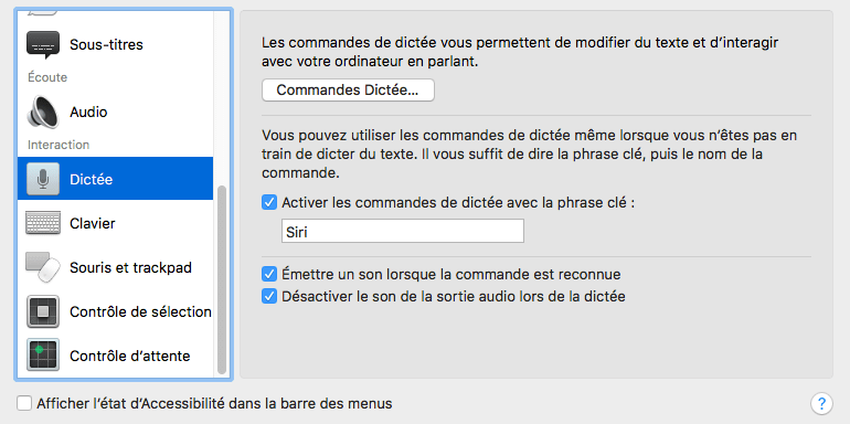 Paramétrez la dictée sur Mac