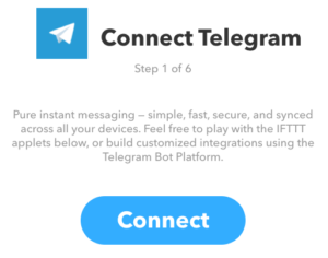 Connexion IFTTT & Telegram