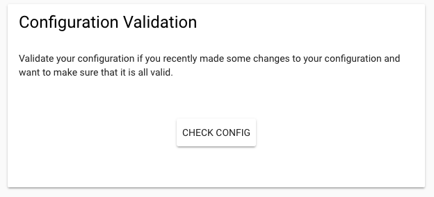check config check config