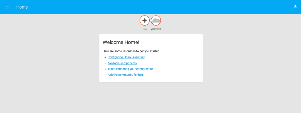 Hass.io welcome Hass.io welcome