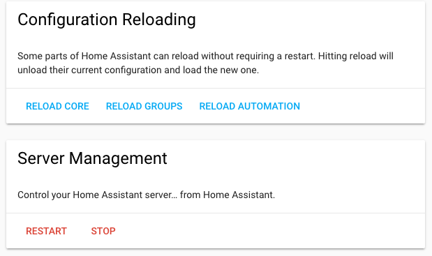 Reload config Reload config