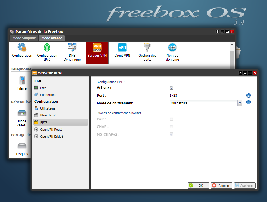 Freebox - Serveur VPN