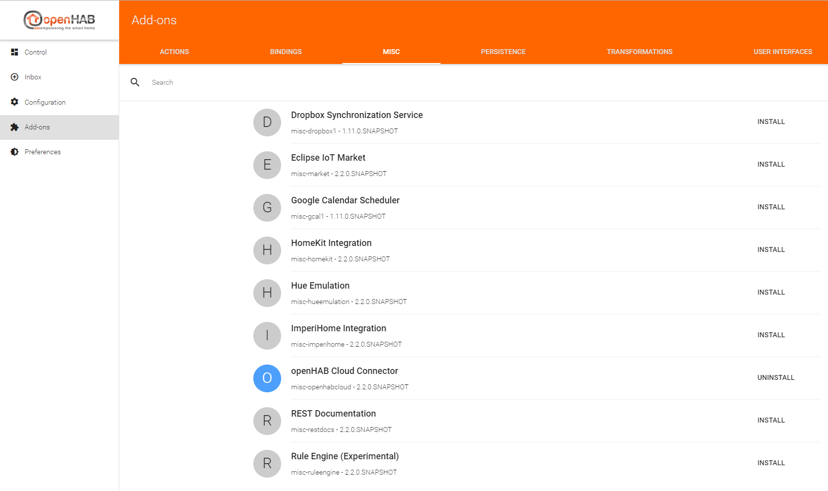 openHAB Cloud connector installation