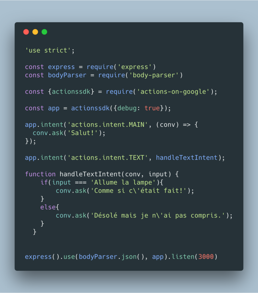 Exemple de code NodeJS - voir sur gitHub Exemple de code NodeJS - voir sur gitHub