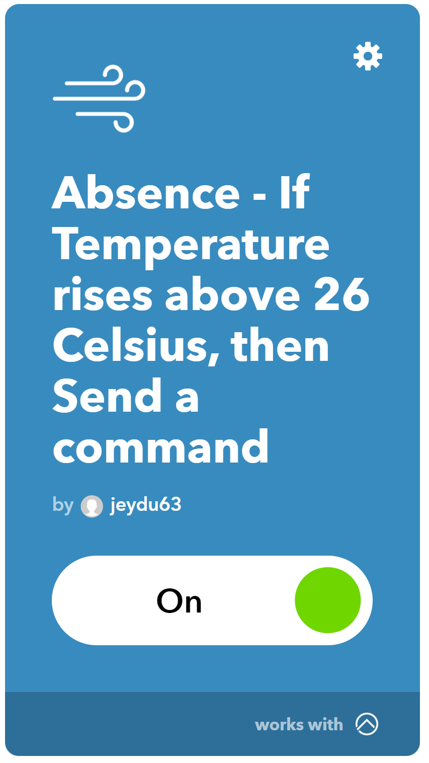 Activation de l'applet IFTTT