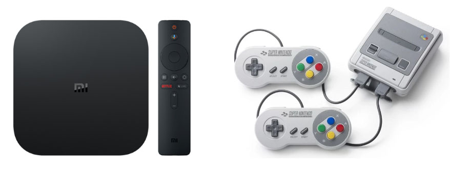 xiaomi mi box s et ninteno classic super nintendo