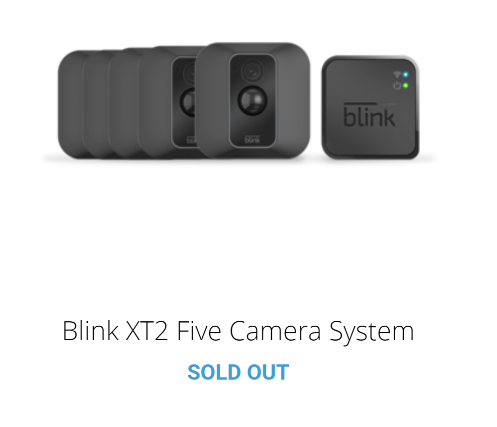 La caméra Blink XT2 non disponible