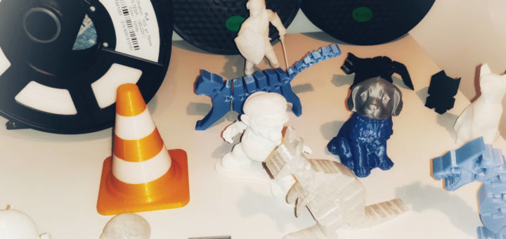 Diverses figurines imprimées en 3D